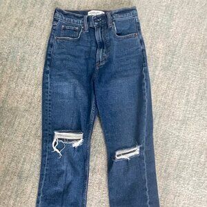 Abercrombie and Fitch Ankle Straight Ultra High-rise Denim
